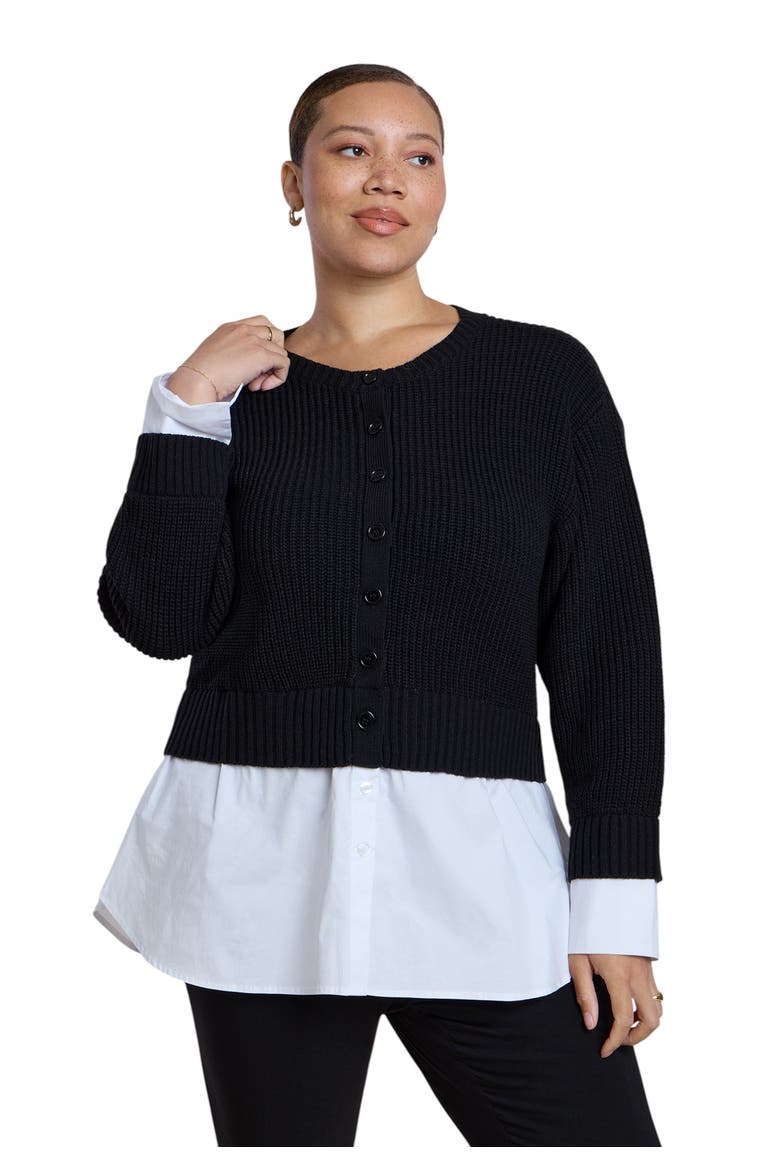 Cinched Zip Front Peplum Sweatshirt (plus), Main, color, BLACK ONYX