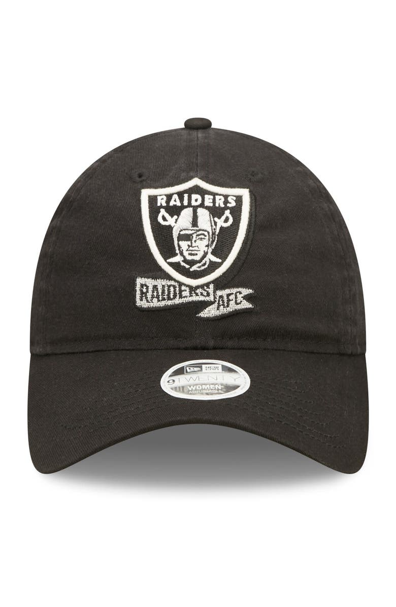 New Era Women's New Era Black Las Vegas Raiders 2022 Sideline Adjustable 9TWENTY Hat, Alternate, color, 