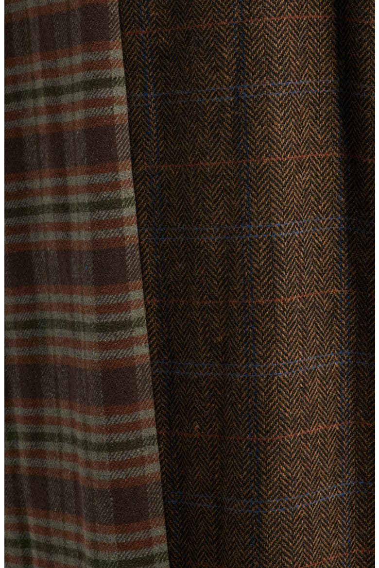 Risk Something Longline Plaid Coat, Alternate, color, GREY
