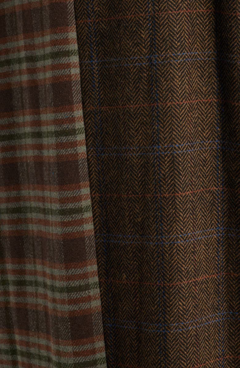 Dressed in Lala Risk Something Longline Plaid Coat, Alternate, color, Grey