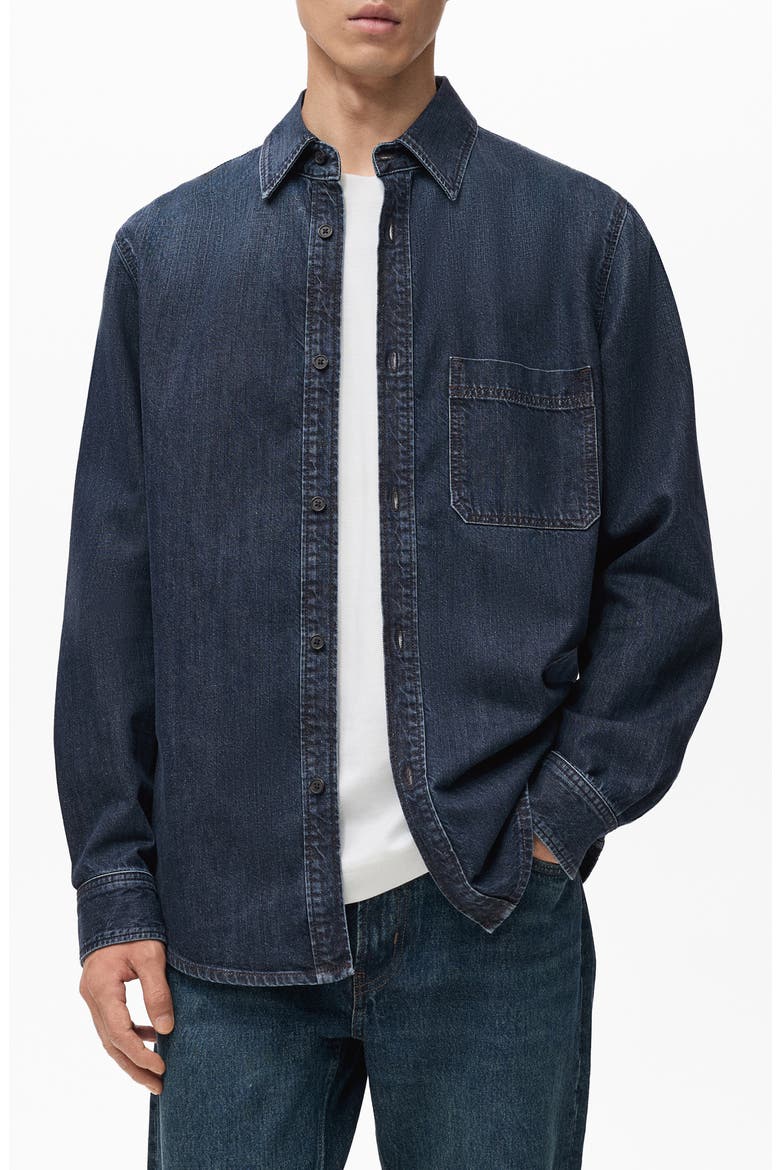 Denim Overshirt, Main, color, OPEN BLUE