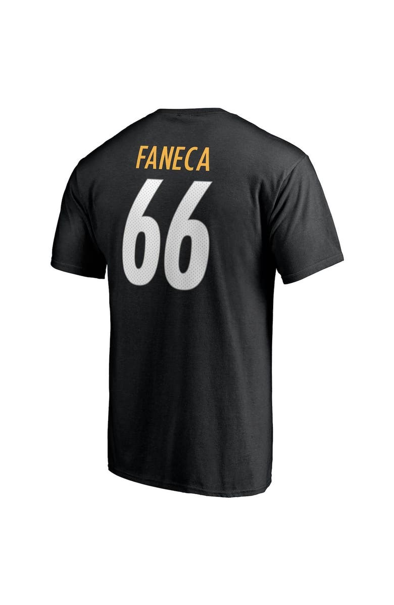 FANATICS Men's Fanatics Branded Alan Faneca Black Pittsburgh Steelers NFL Hall of Fame Class of 2021 Name & Number T-Shirt, Alternate, color, 