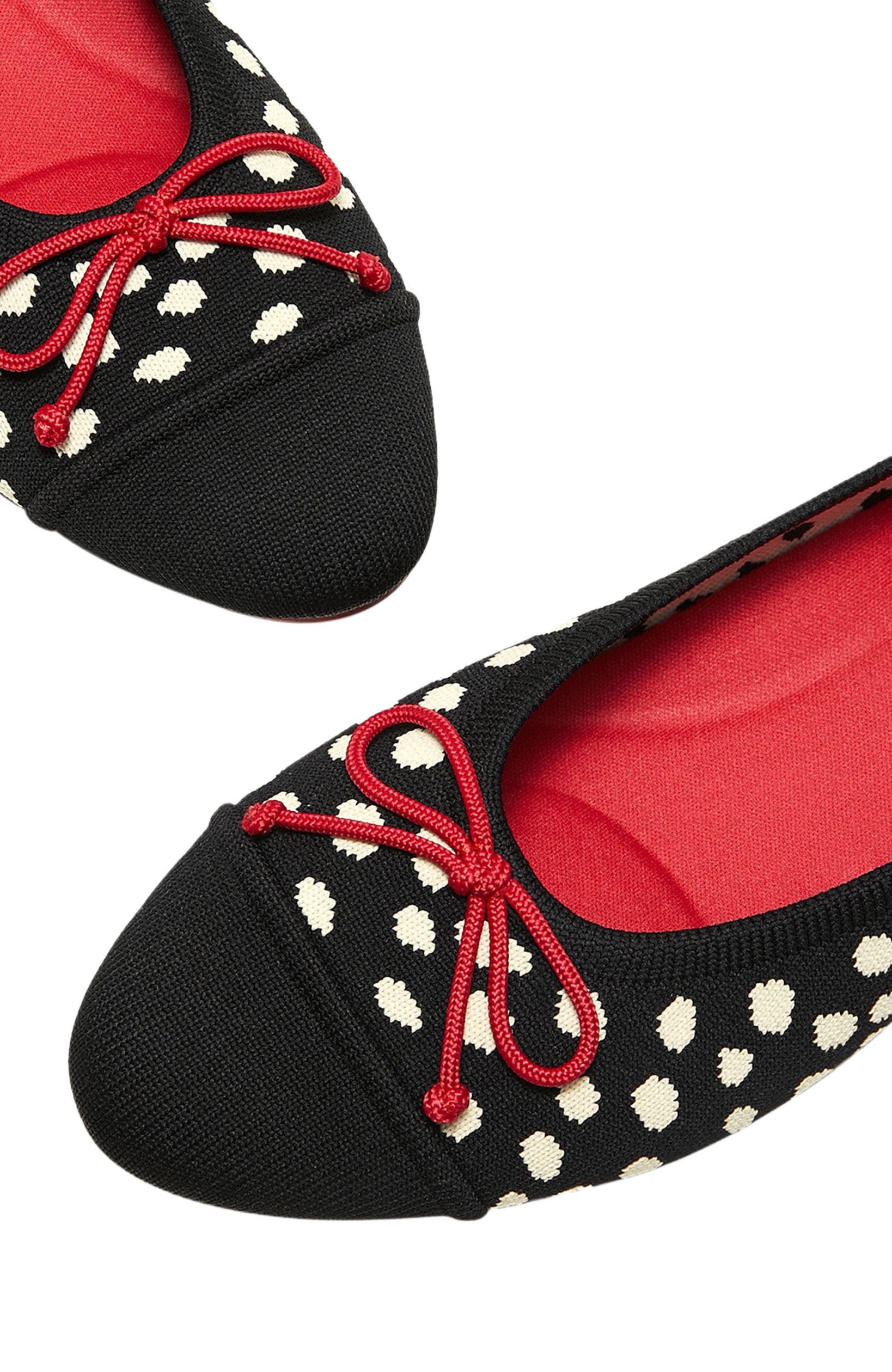 VIVAIA Almond-Toe Bow Flats, Alternate, color, Abstract Dots