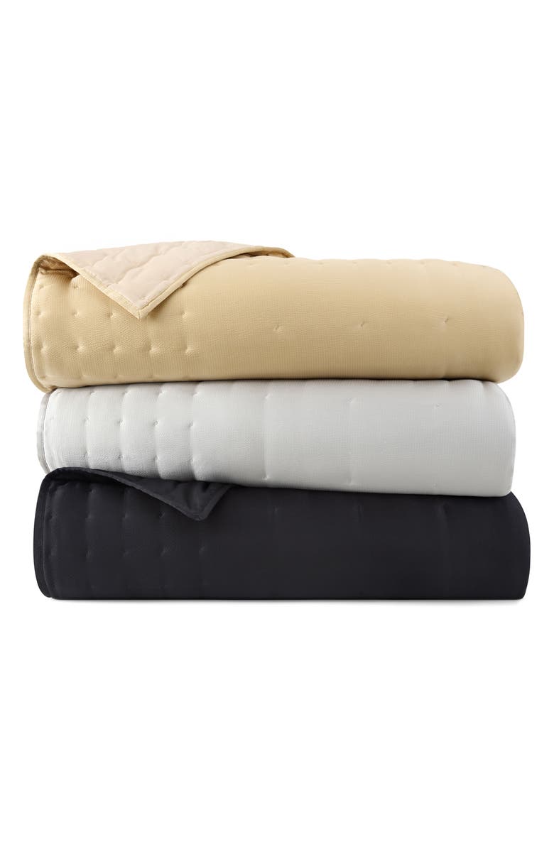 DONNA KARAN Liquid Marble Hammered Satin Quilt, Alternate, color, 