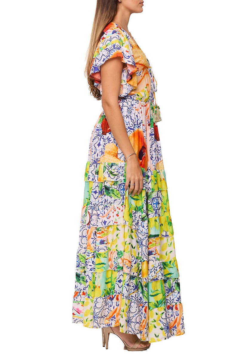 RANEES Floral Maxi Dress, Alternate, color, Green