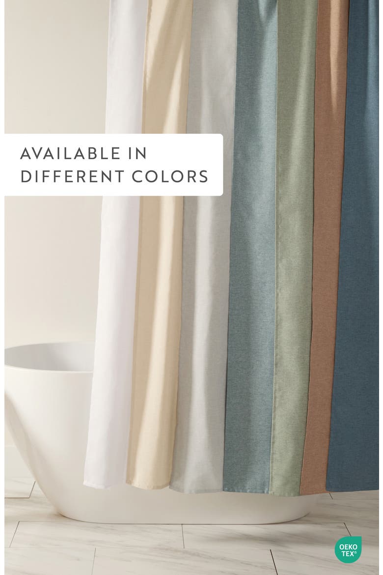 Woven Shower Curtain, Alternate, color, SAGE