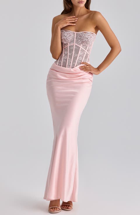 Ayana Strapless Lace & Satin Mermaid Gown