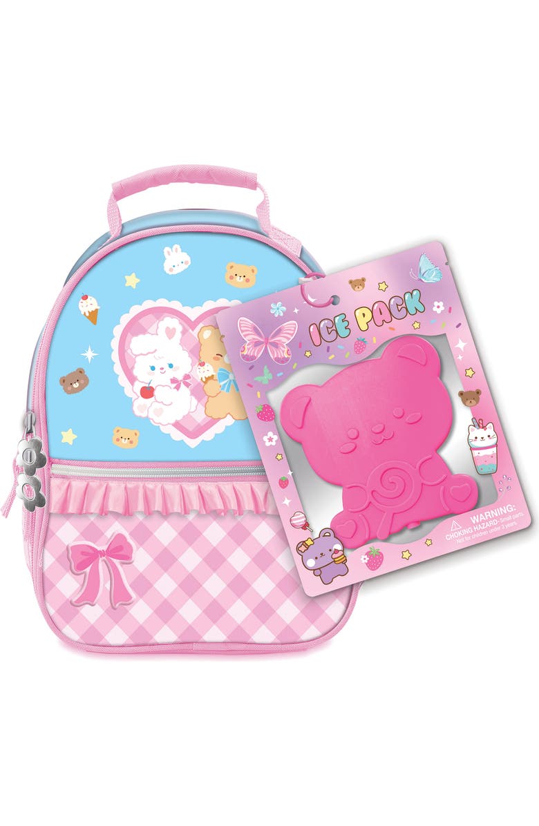 HOT FOCUS Insulated Lunch Bag, Main, color, Pink Multi
