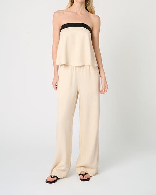 Shop Weworewhat Straight Leg Pant In Black/taupe