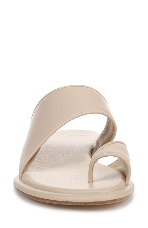 Vince Lukas Leather Toe-ring Slide Sandals In Birch Sand