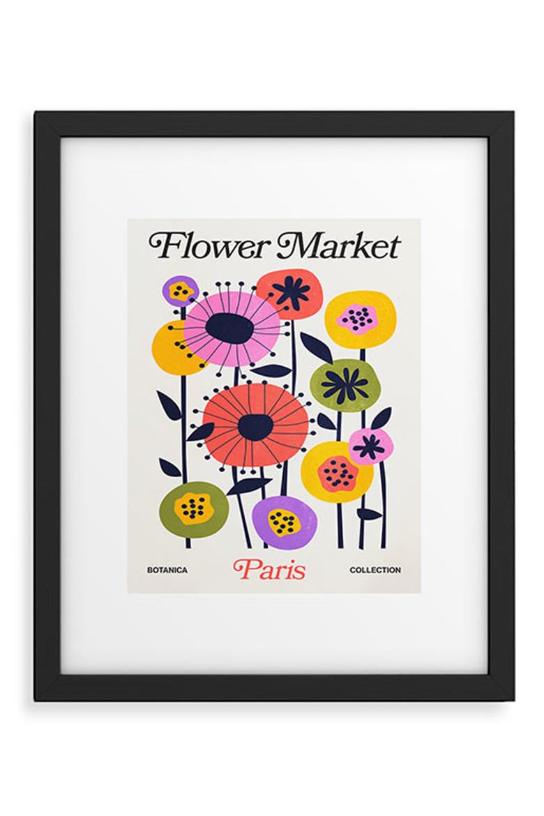 'Paris Botanica Edition' by Ayeyokp Framed Wall Art, Main, color, BLACK