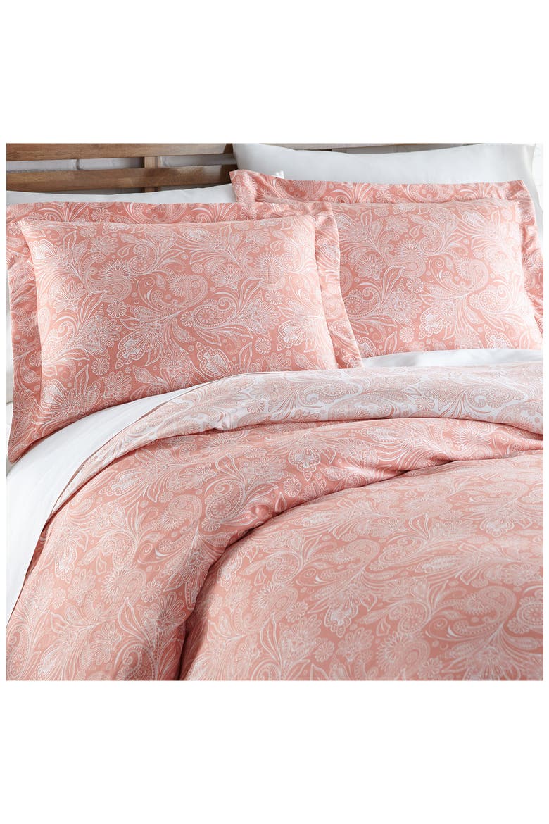 Pure Mircofiber Duvet Set, Alternate, color, CORAL