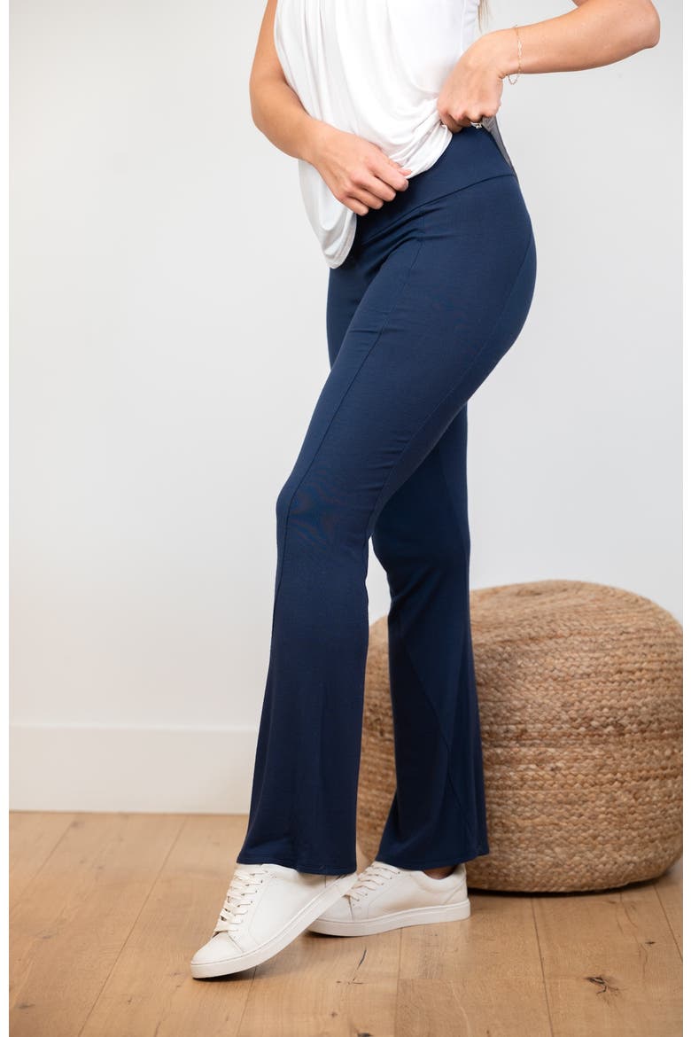 Happy Hour Wide Leg Lounge Pant, Petite, Alternate, color, Navy