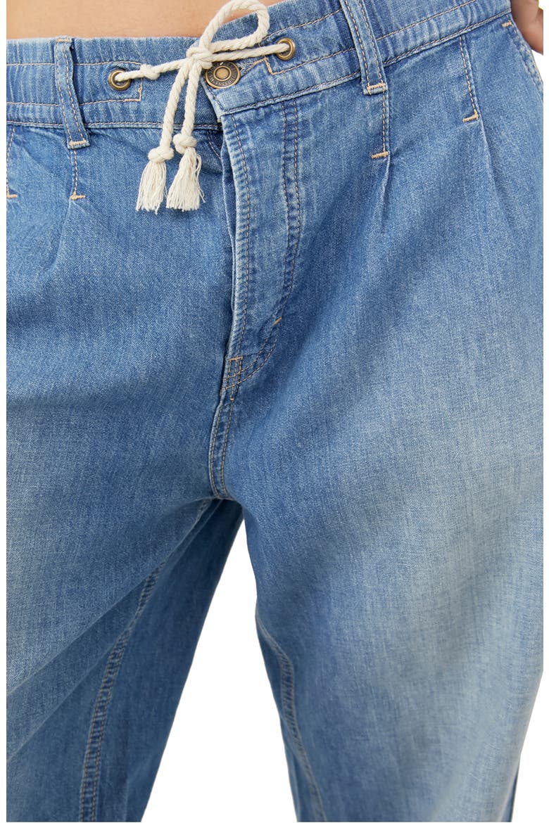 We the Free Luna Denim Tie Waist Pants, Alternate, color, STARDUST BLUE