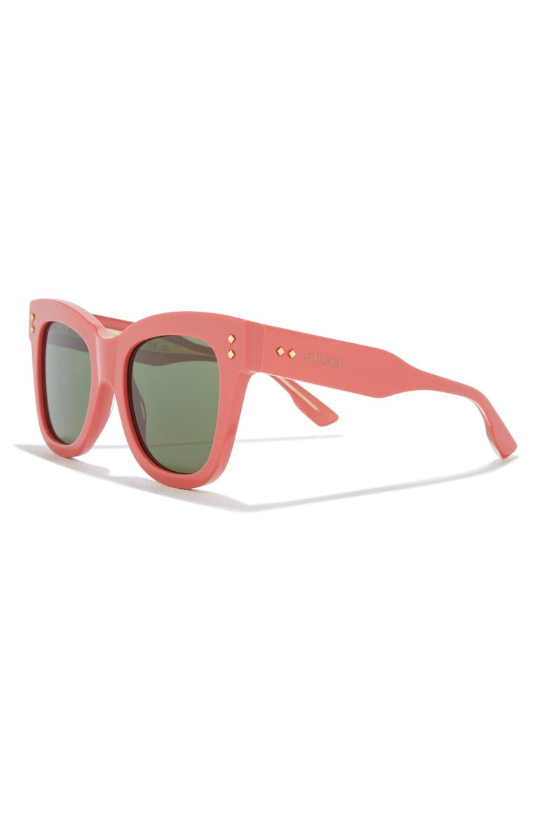 52mm Cat Eye Sunglasses, Alternate, color, PINK PINK GREEN