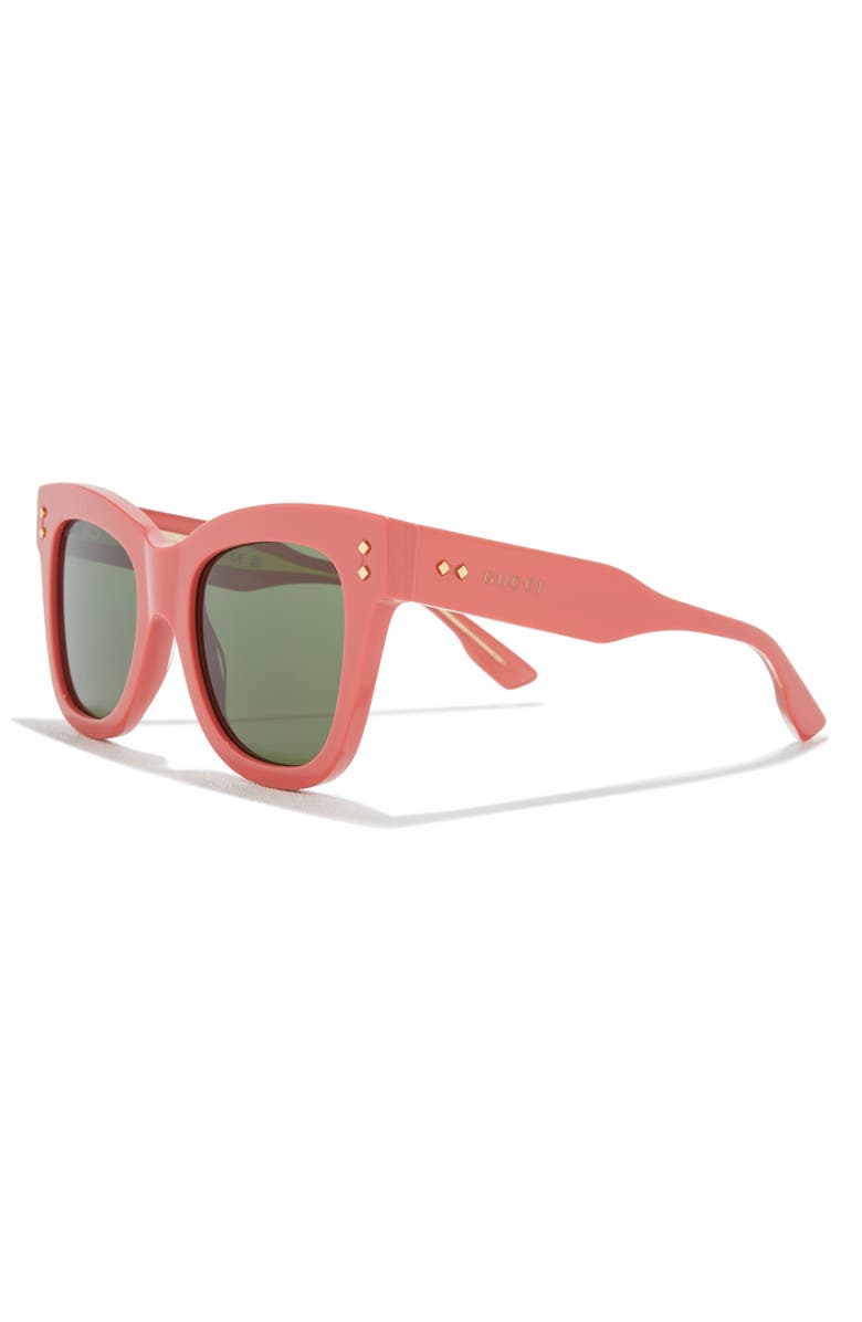 Gucci 52mm Cat Eye Sunglasses, Alternate, color, Pink Pink Green