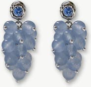 Classicharms Isla Cascade Cluster Aquamarine Bead Drop Earrings