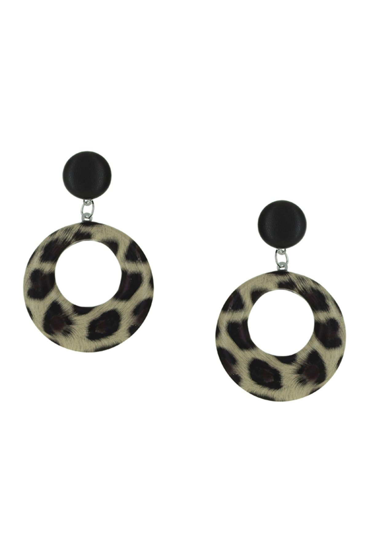 OLIVIA WELLES Neva Leopard Print Earrings