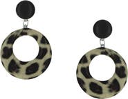 OLIVIA WELLES Neva Leopard Print Earrings