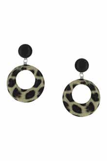 OLIVIA WELLES Neva Leopard Print Earrings