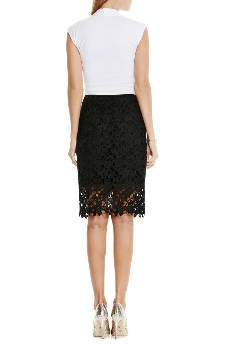 Vince Camuto Floral Lace Pencil Skirt, Alternate, color,