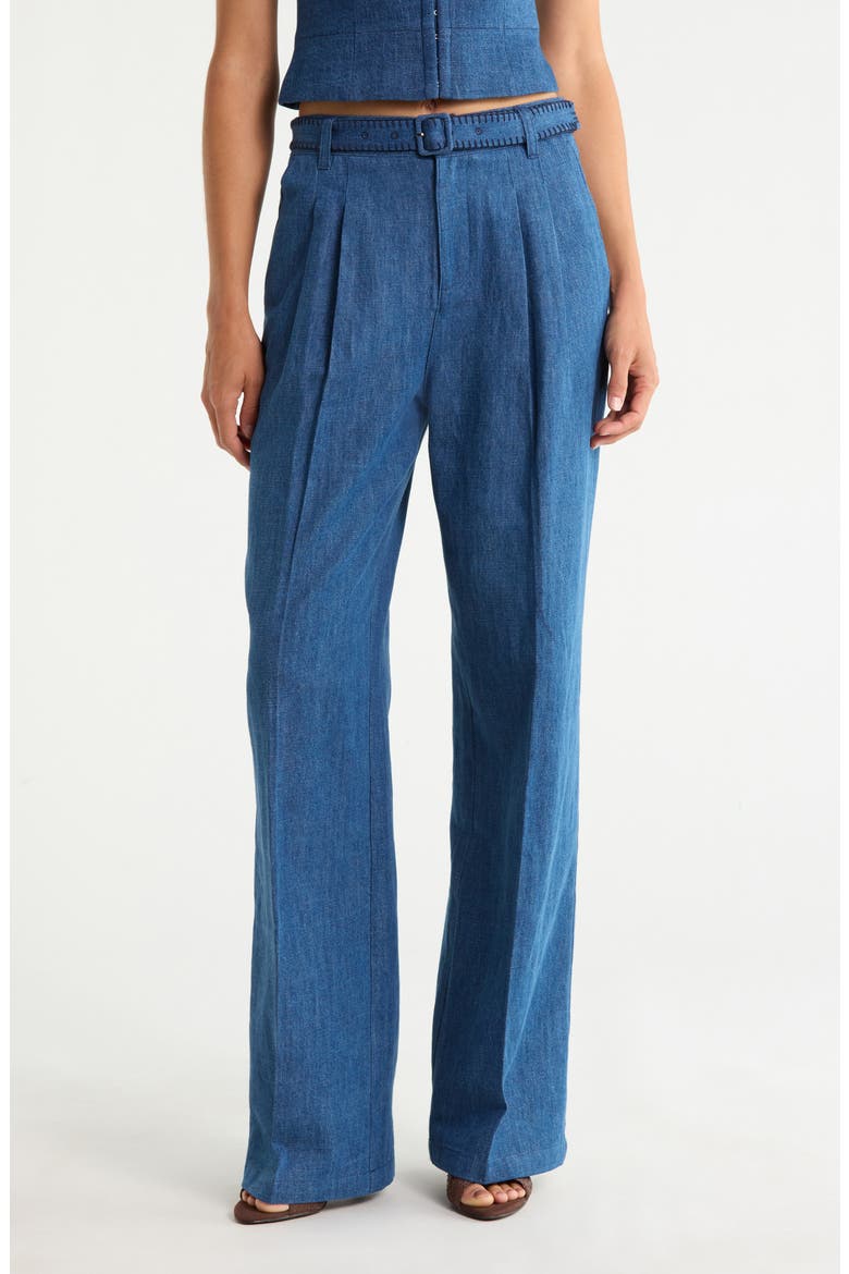 Acacia High Waist Belted Jeans, Main, color, TIDEPOOL