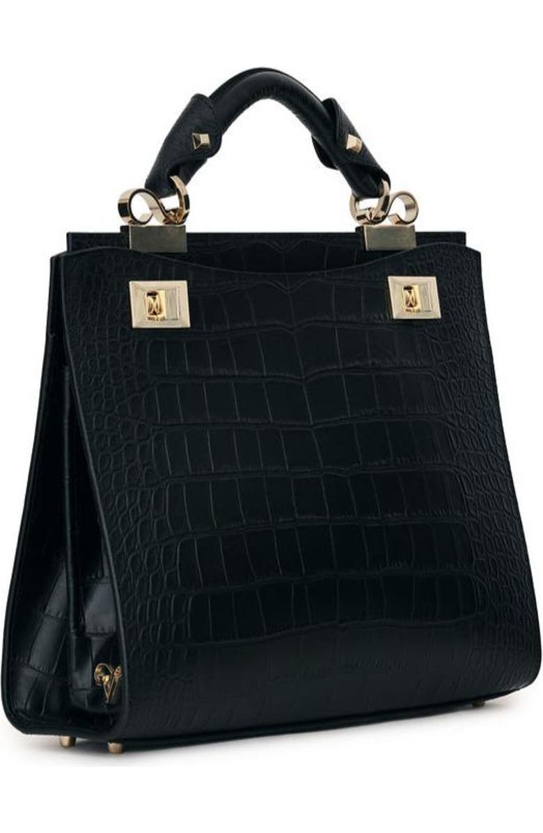 VIE LORIE Veronika Top Handle Bag, Alternate, color, Onyx