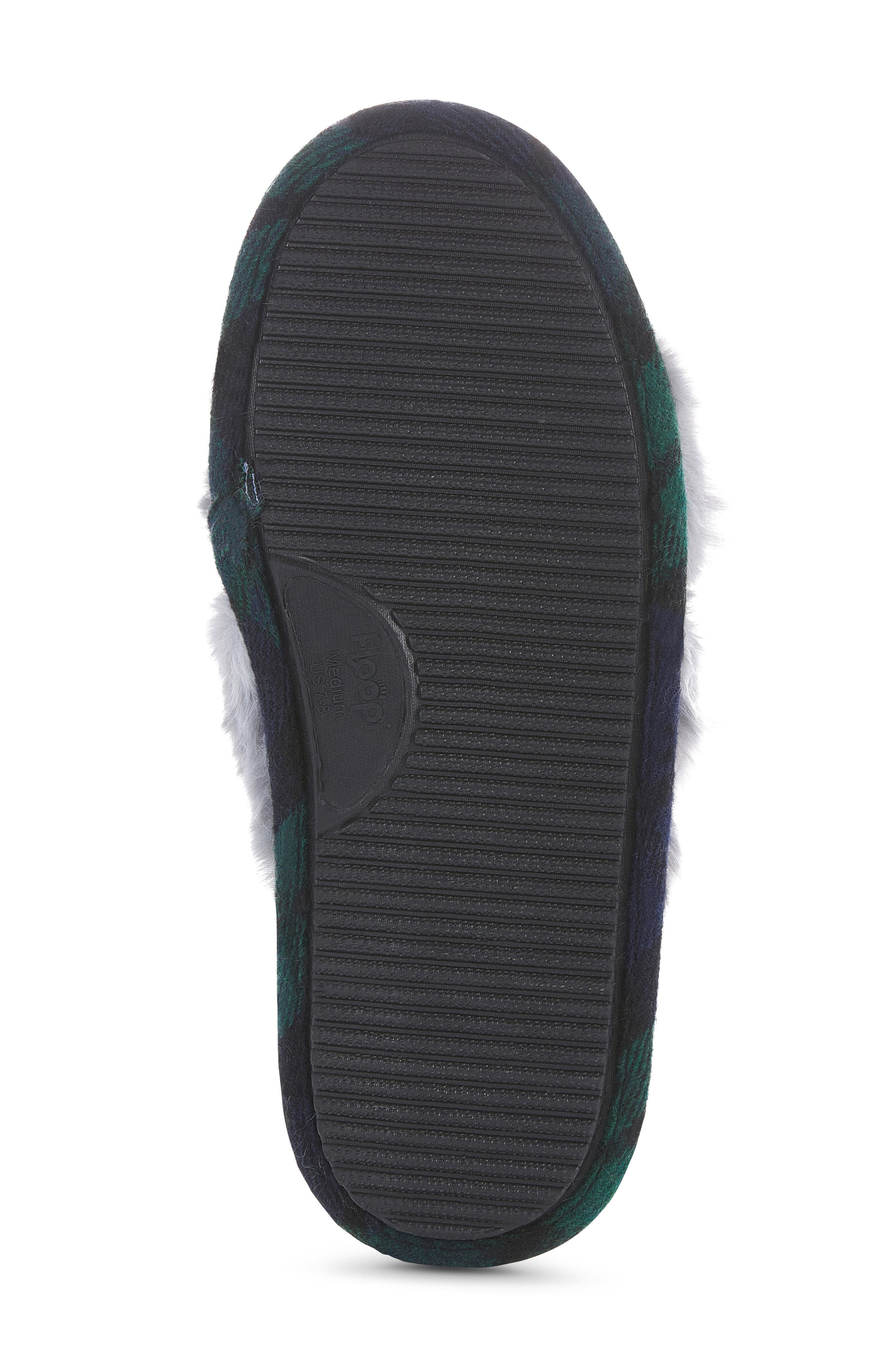 FLOOPI Morgan Faux Fur Crossband Slipper, Alternate, color, Grey