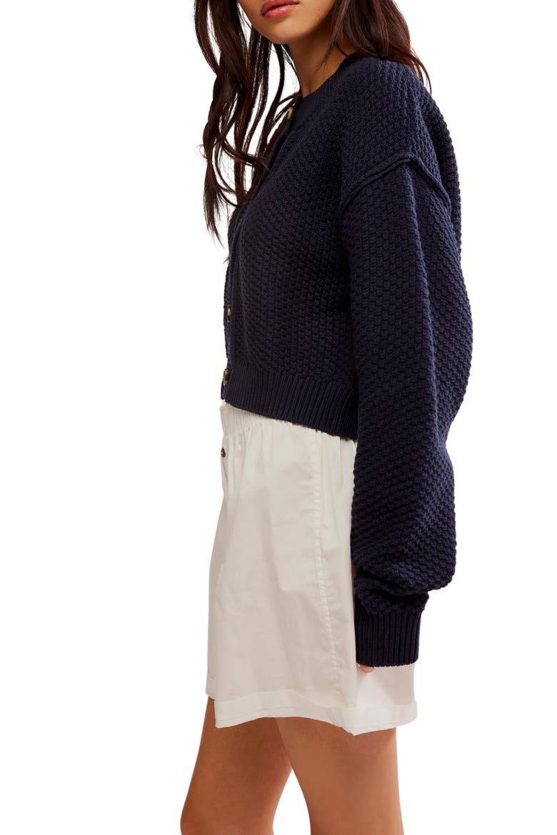 Lila Crop Cardigan, Alternate, color, SKY CAPTAIN