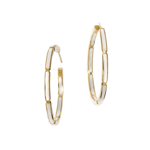 Inside Out Hoop Earring Set In Sterling With 18K Gold Overlay