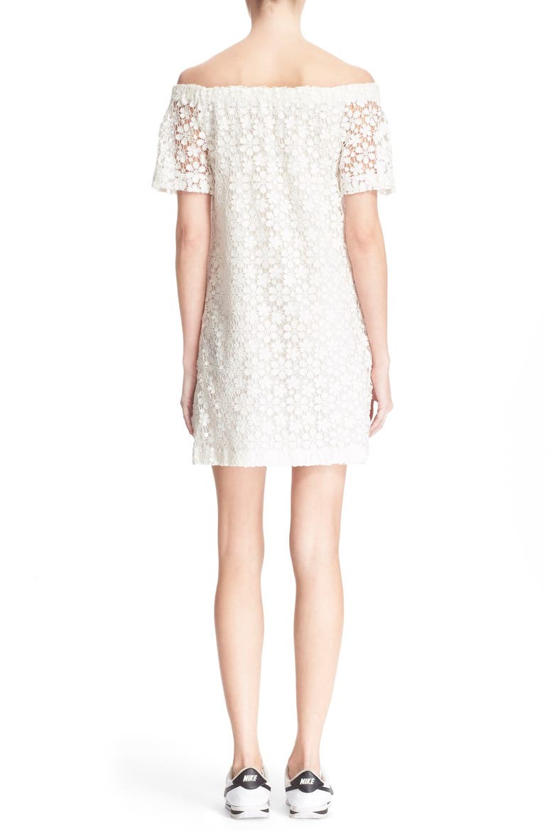 'Bolen' Off the Shoulder Lace Dress, Alternate, color, IVORY
