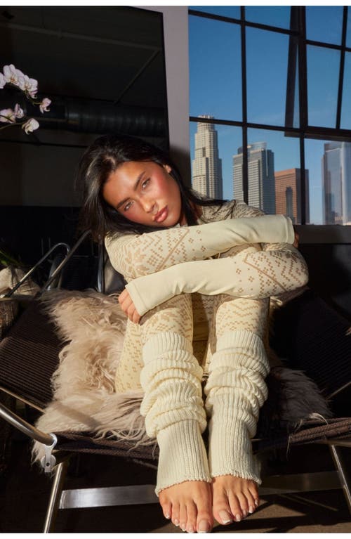 Vitality Sweater Leg Warmers In Brown