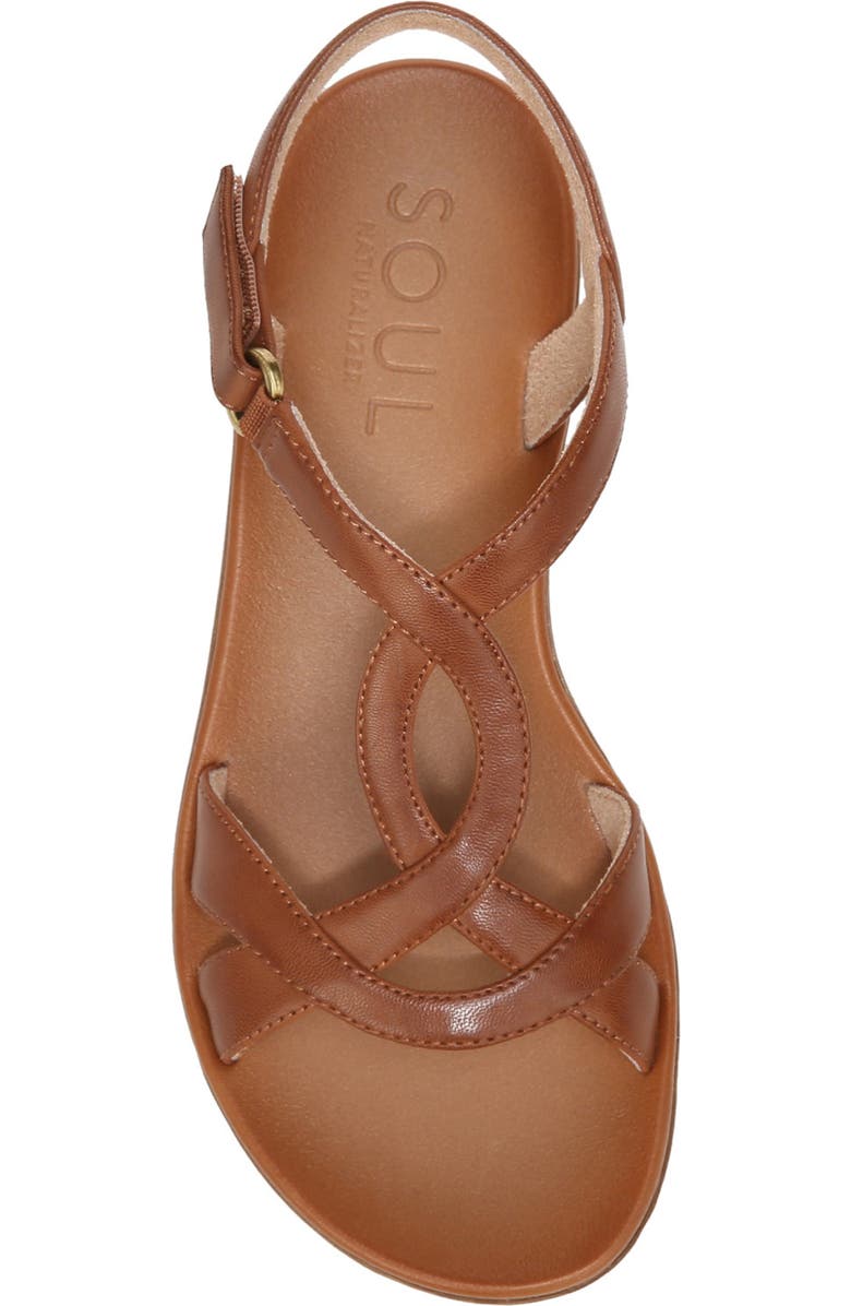 SOUL NATURALIZER Solo Ankle Strap Sandal - Wide Width Available, Alternate, color, Toffee Brown Synthetic