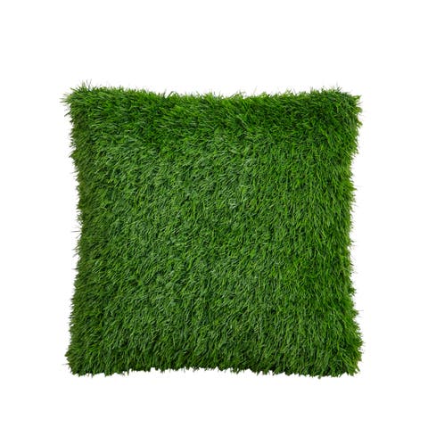 15-in UV Resistant Artificial Grass Pillow Cushion (Indoor/Outdoor)