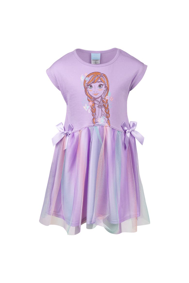 Princess Anna Frozen Sleeveless Tulle Dress, Main, color, Purple