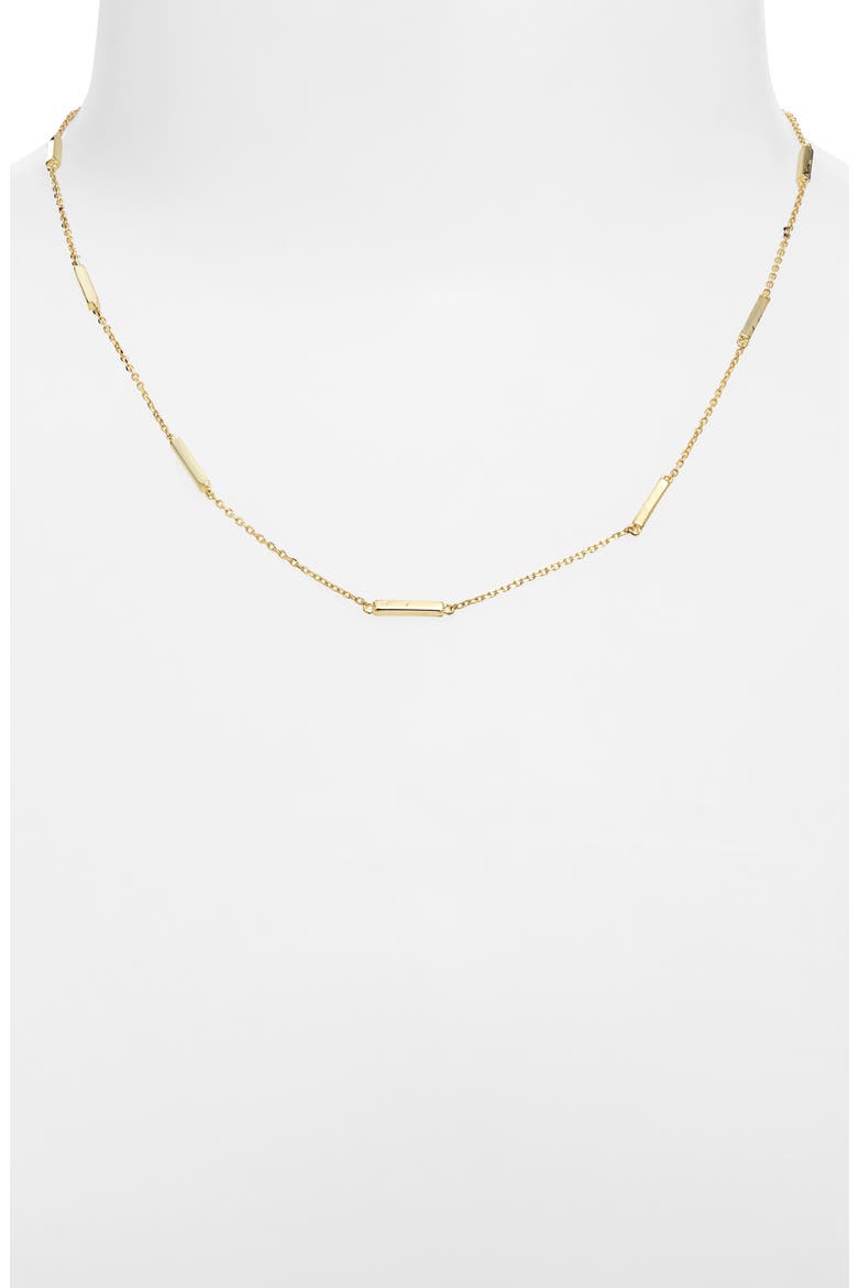 Bar Station Necklace, Alternate, color, GOLD
