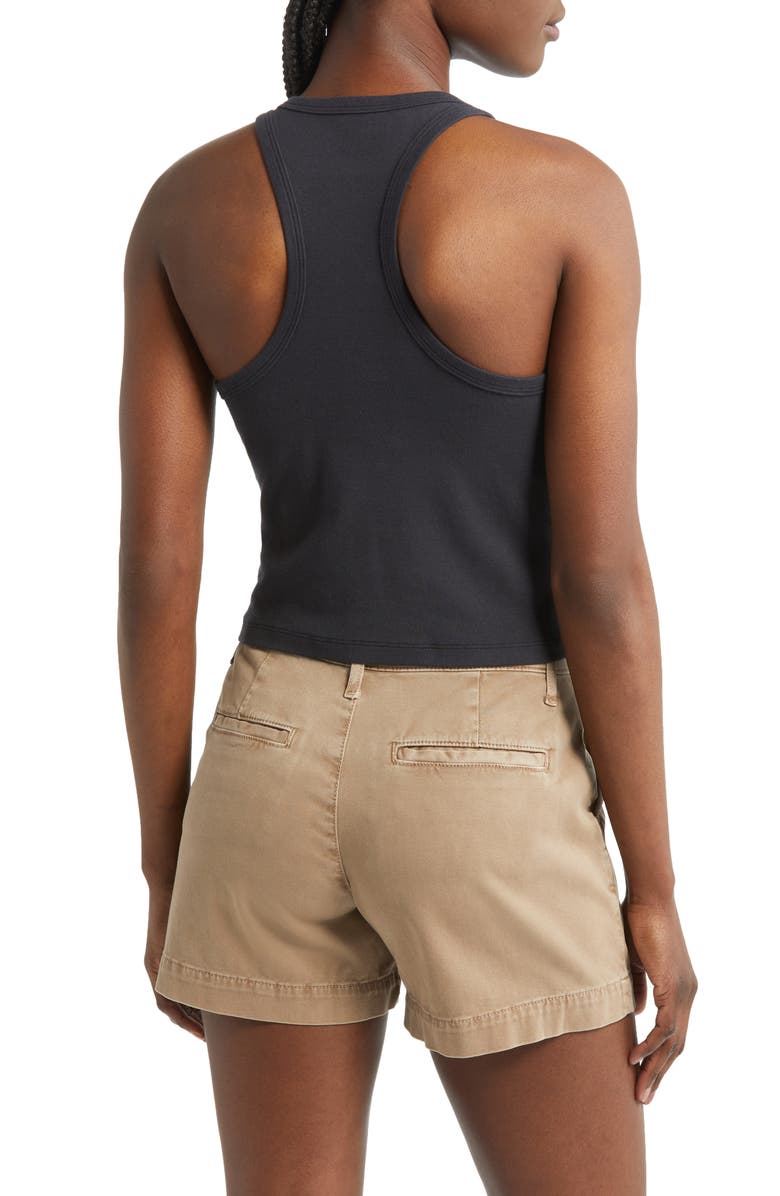 AG Olive Racerback Crop Rib Tank, Alternate, color, 