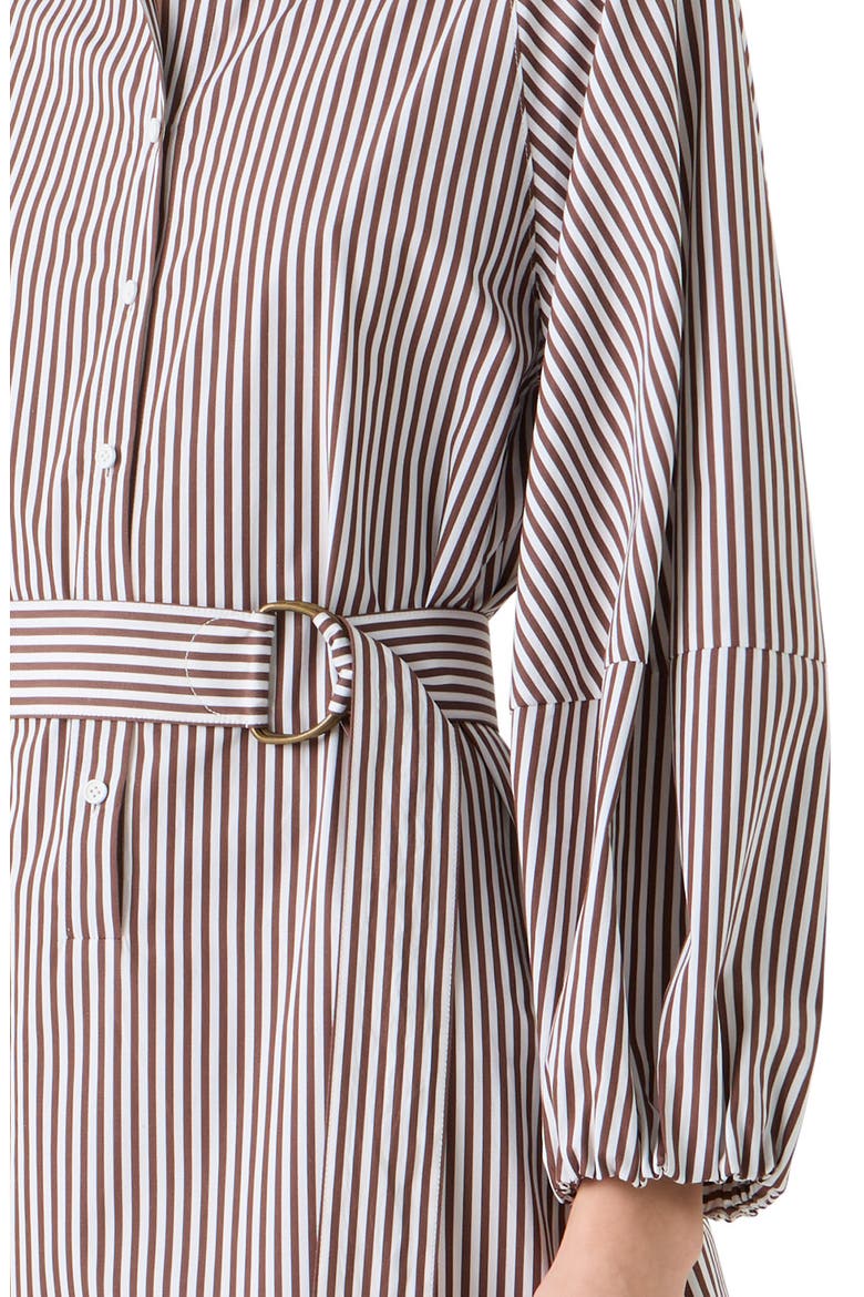 Belted Kodak Stripe Cotton Poplin Shirtdress, Alternate, color, MOCCA-CREAM