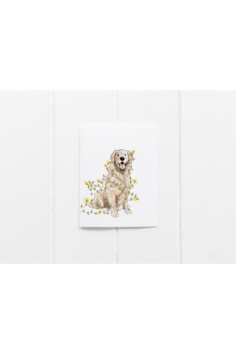 Holiday/Christmas Lit Retriever Greeting Card Pack, Alternate, color, Multi-Pack
