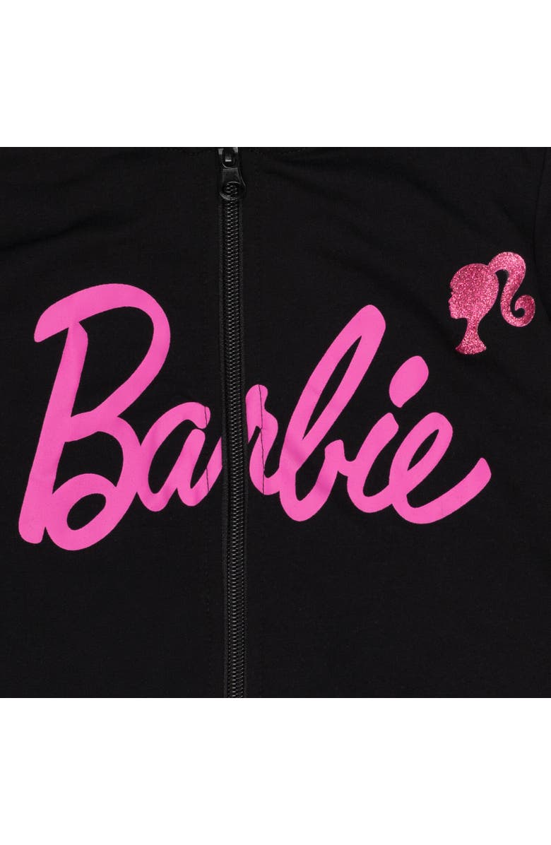 Barbie Zip-Up Hoodie, Alternate, color, Black