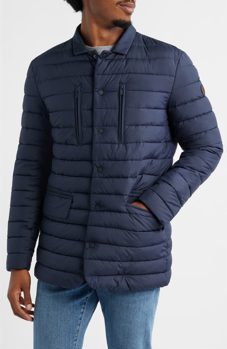Save The Duck Elias Quilted Water Resistant Puffer Jacket, Alternate, color, Blue Black