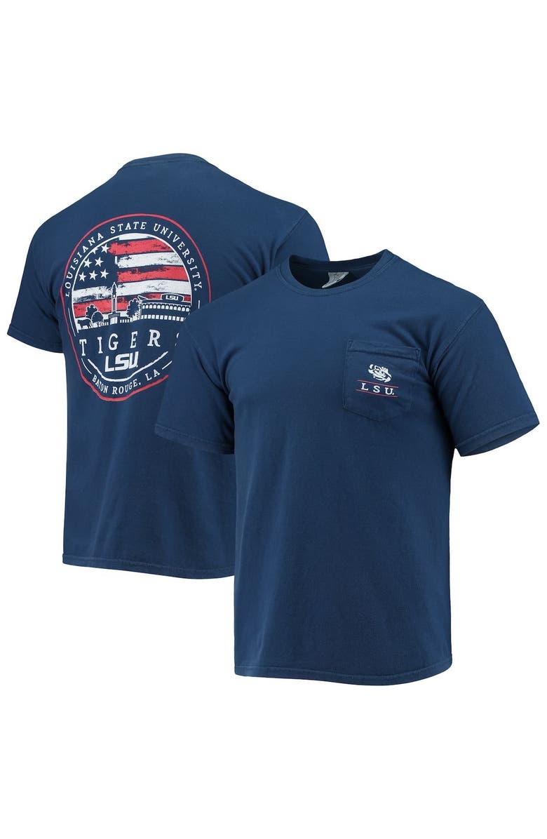 IMAGE ONE Men's Navy LSU Tigers Campus Americana T-Shirt, Main, color,