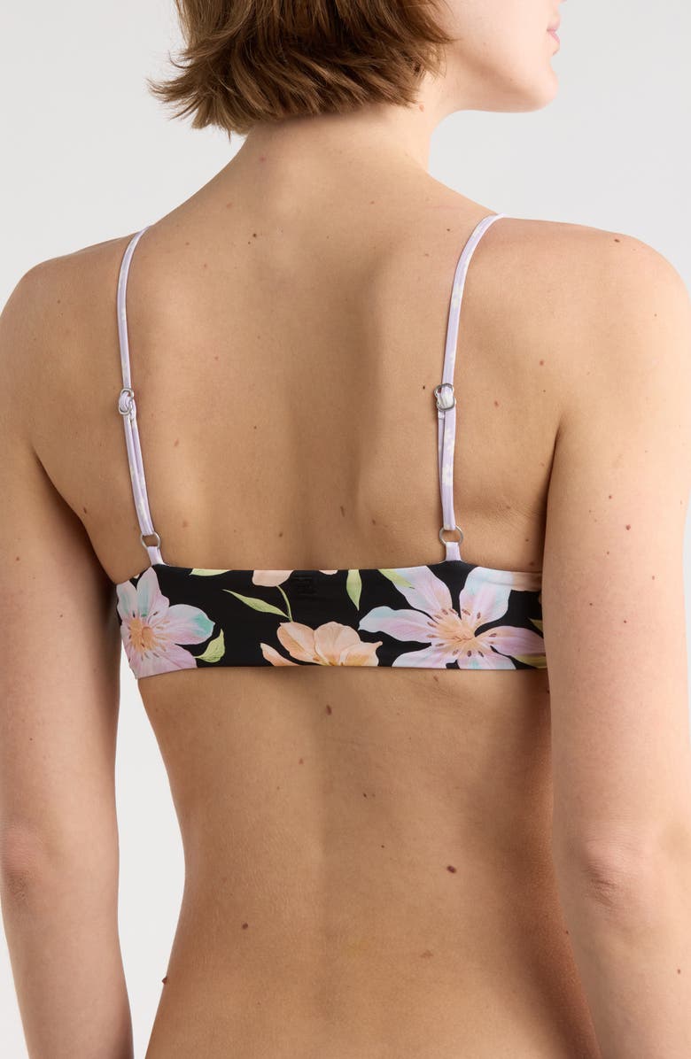 Billabong Twin Sol Reversible Jaclyn Crop Bikini Top, Alternate, color, Black Multi