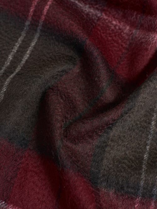 Lost Pattern Nyc "plaid" Cashmere Scarf In Red