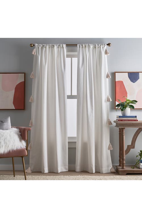 Peri Home Chunky Tassel Set Of 2 Window Panels In White