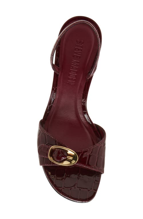 Steve Madden Henrietta Slingback Sandal In Burgundy