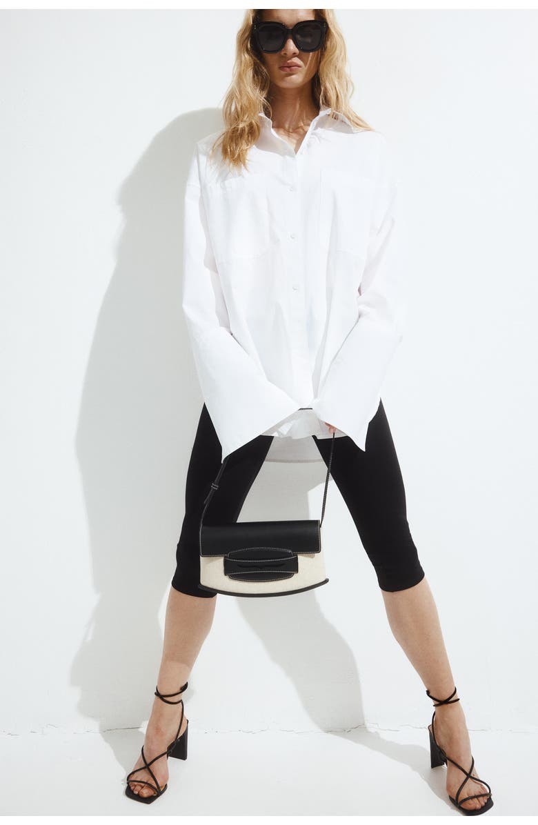 H&M Shoulder Bag, Alternate, color, Cream/Black