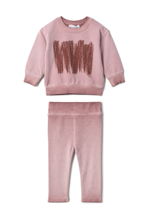 Painted Print Baby Set - 2-Piece Cotton Blend