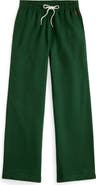 Polo Ralph Lauren Wide Leg Cotton Blend Fleece Sweatpants