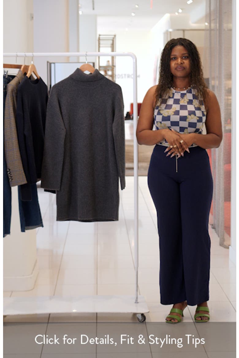 Long Sleeve Wool & Cashmere Sweater Dress video